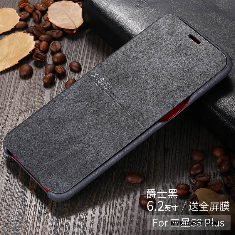 Kuori Samsung Galaxy S8+ Suojaus Ultra Ohut, Kotelo Samsung Galaxy S8+ Nahka Puhelimen Kuoret Khaki