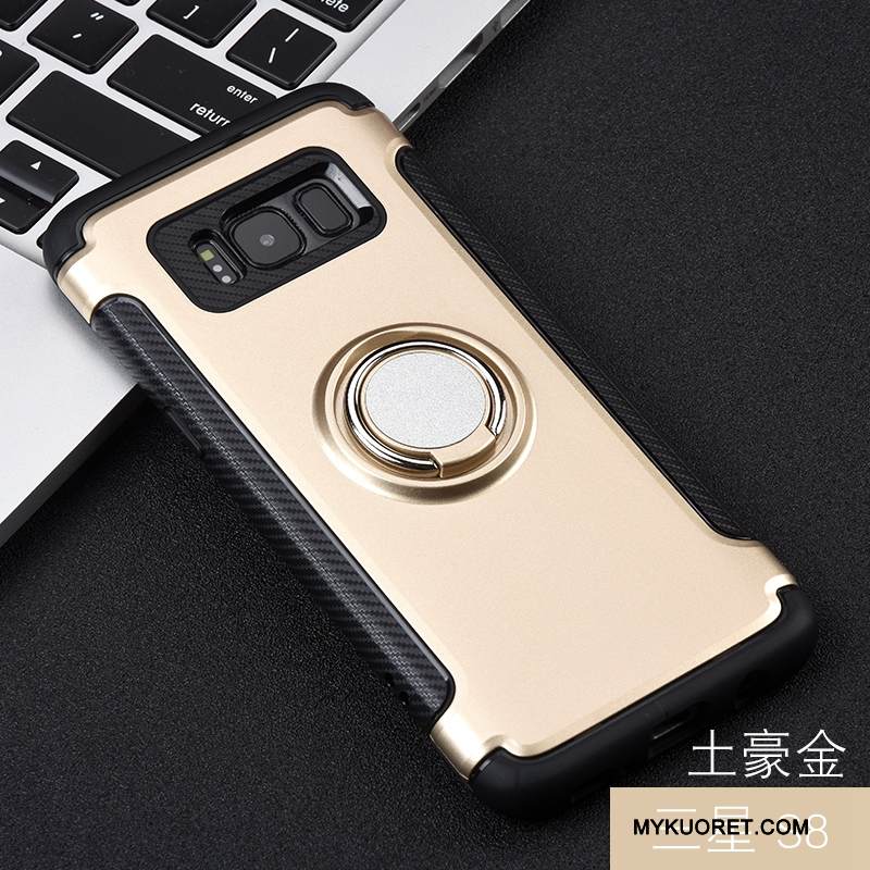 Kuori Samsung Galaxy S8 Tuki Magneettinen Puhelimen Kuoret, Kotelo Samsung Galaxy S8 Suojaus Hopea Musta