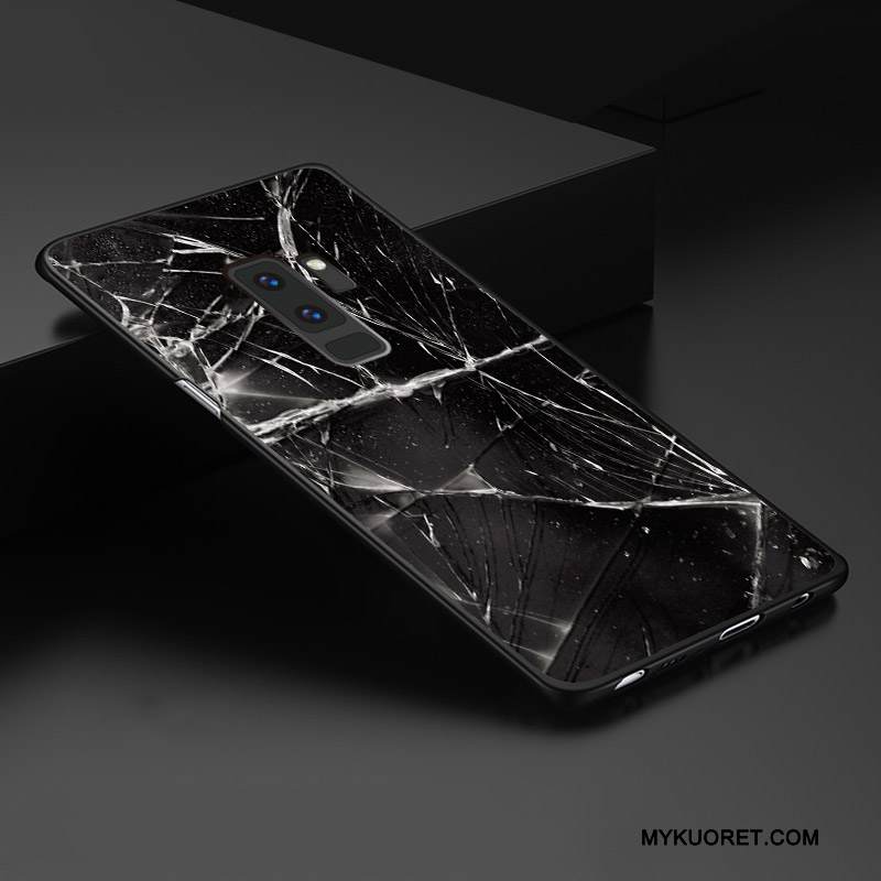 Kuori Samsung Galaxy S9+ Kohokuviointi Muokata Keltainen, Kotelo Samsung Galaxy S9+ Laukut Pesty Suede Ulotteinen