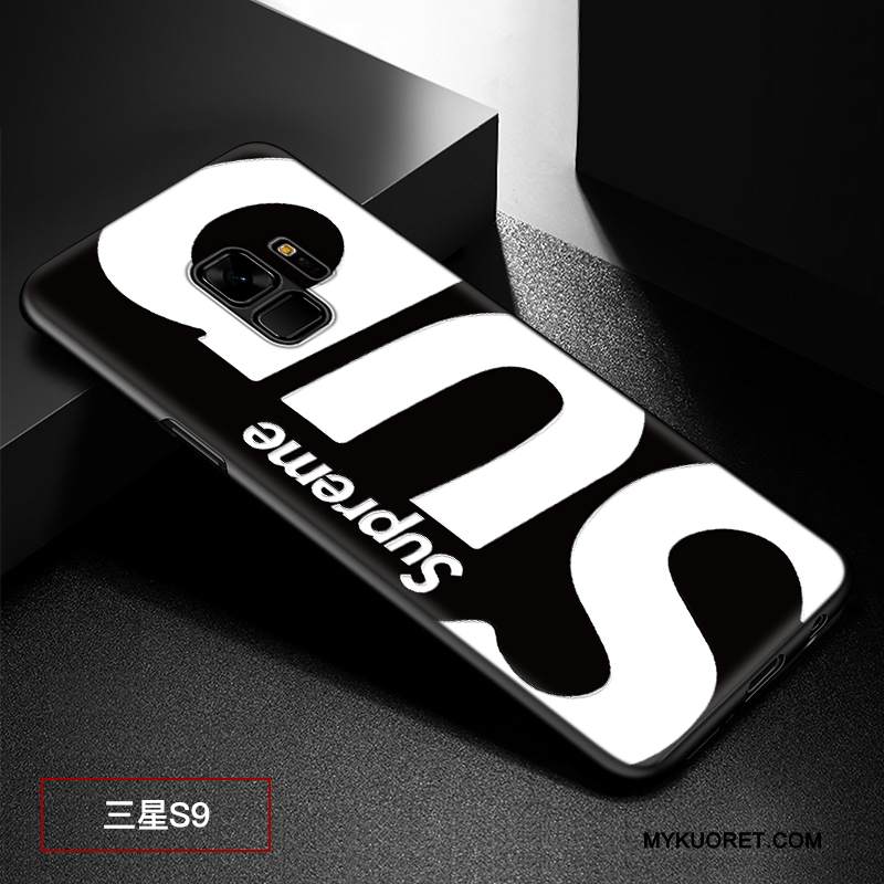 Kuori Samsung Galaxy S9 Kohokuviointi Pesty Suede Musta, Kotelo Samsung Galaxy S9 Suojaus Muokata Malli
