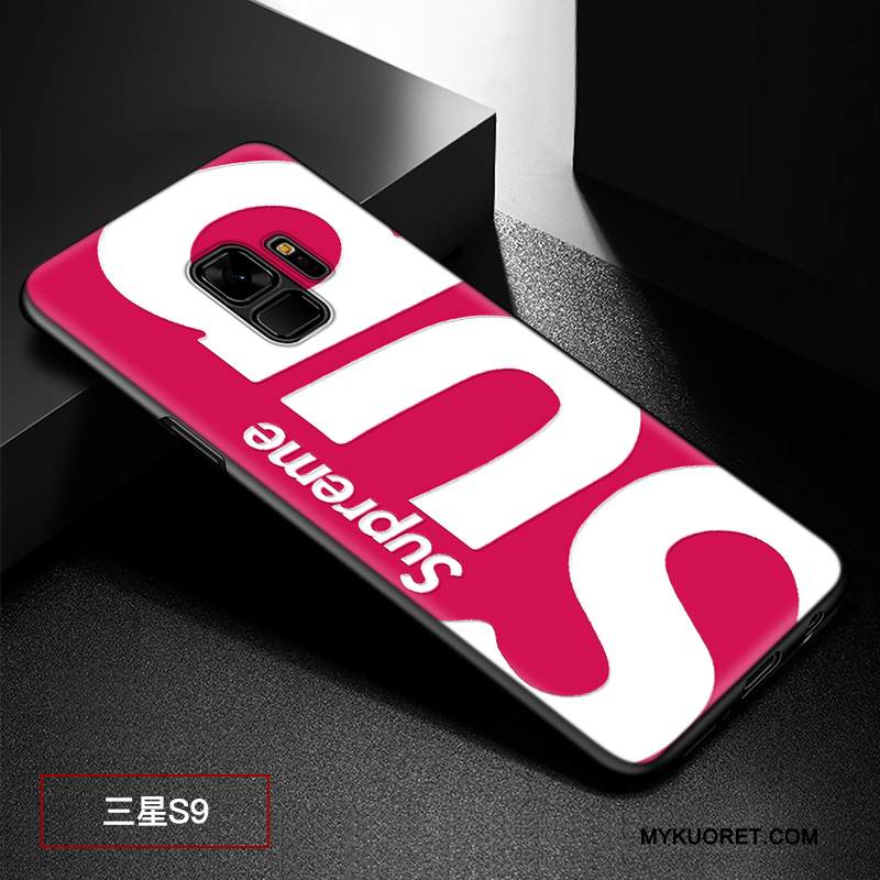 Kuori Samsung Galaxy S9 Kohokuviointi Pesty Suede Musta, Kotelo Samsung Galaxy S9 Suojaus Muokata Malli