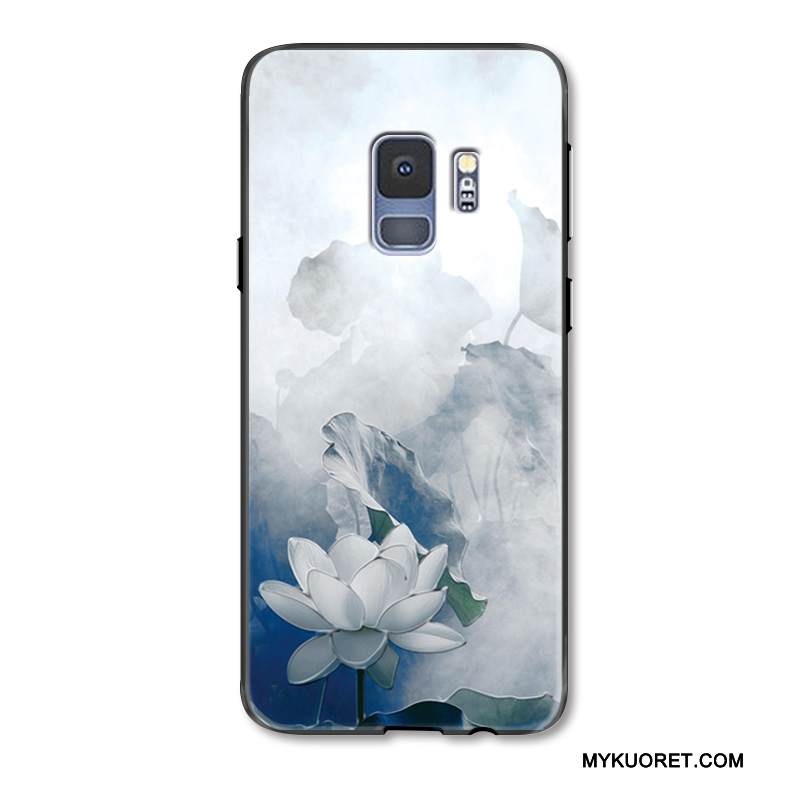 Kuori Samsung Galaxy S9 Kohokuviointi Ripustettavat Koristeet Kukka, Kotelo Samsung Galaxy S9 Vuosikerta Harmaa Kustannukset