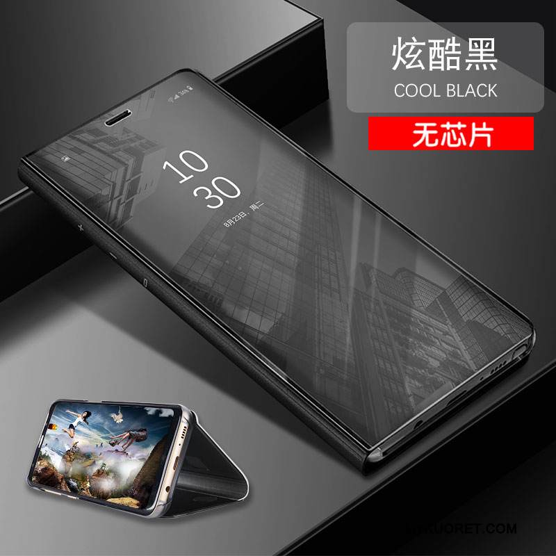 Kuori Samsung Galaxy S9+ Kuoret Jauhe Puhelimen Kuoret, Kotelo Samsung Galaxy S9+ Nahka Peili Violetti