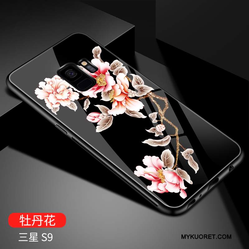 Kuori Samsung Galaxy S9 Laukut Karkaisu Yksinkertainen, Kotelo Samsung Galaxy S9 Suojaus Puhelimen Kuoret Musta