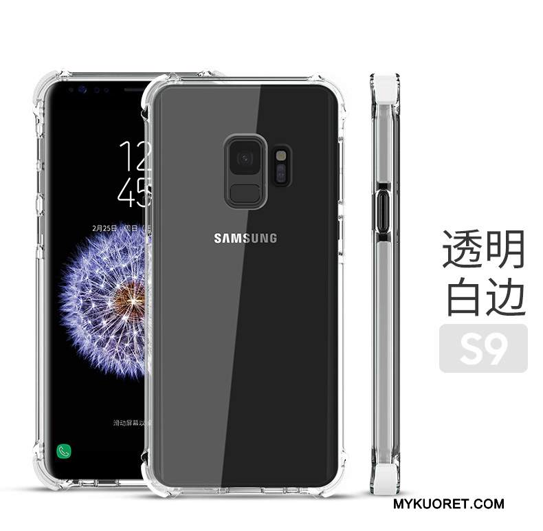 Kuori Samsung Galaxy S9 Laukut Läpinäkyvä Punainen, Kotelo Samsung Galaxy S9 Silikoni Uusi Murtumaton