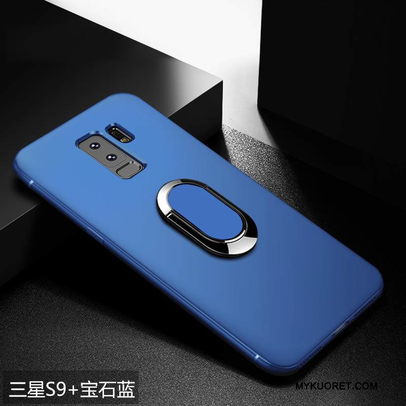 Kuori Samsung Galaxy S9+ Laukut Murtumaton Pesty Suede, Kotelo Samsung Galaxy S9+ Pehmeä Neste Puhelimen Kuoret Punainen