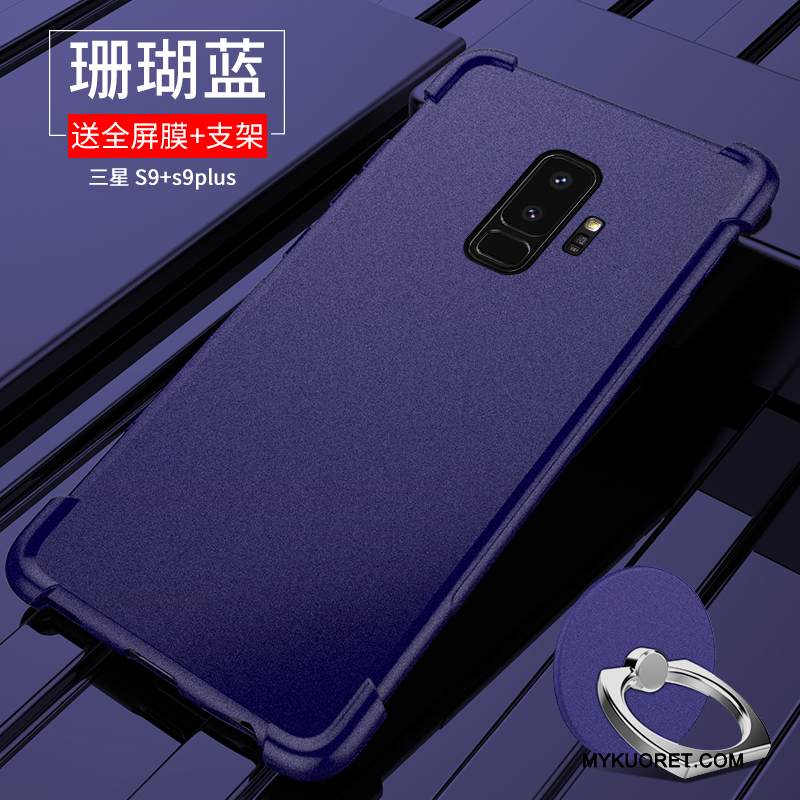 Kuori Samsung Galaxy S9+ Laukut Murtumaton Pesty Suede, Kotelo Samsung Galaxy S9+ Suojaus Puhelimen Kuoret Suupaltti