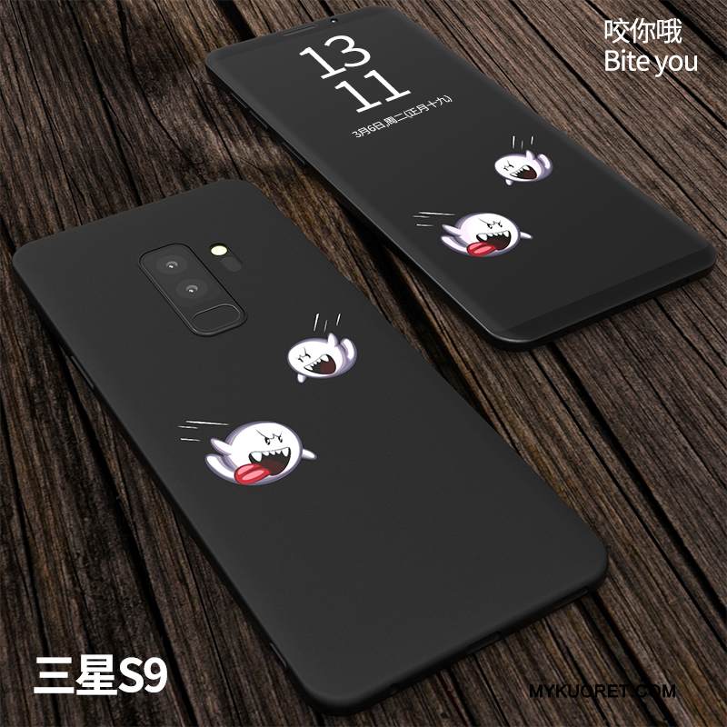 Kuori Samsung Galaxy S9 Laukut Pesty Suede Murtumaton, Kotelo Samsung Galaxy S9 Suojaus Musta Puhelimen Kuoret