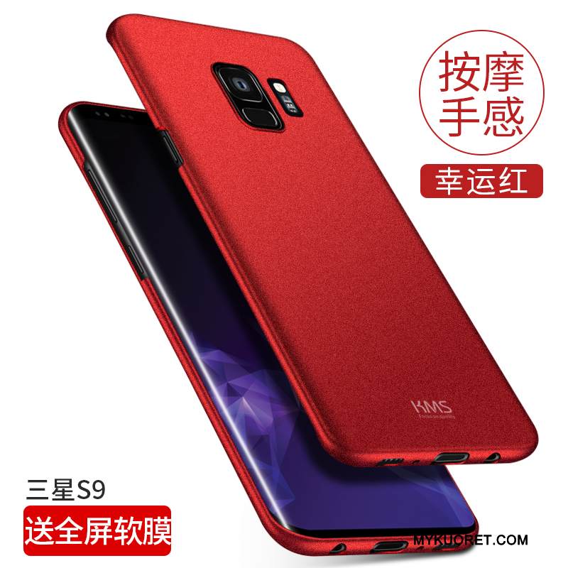 Kuori Samsung Galaxy S9 Laukut Pesty Suede Ohut, Kotelo Samsung Galaxy S9 Suojaus Kova Musta