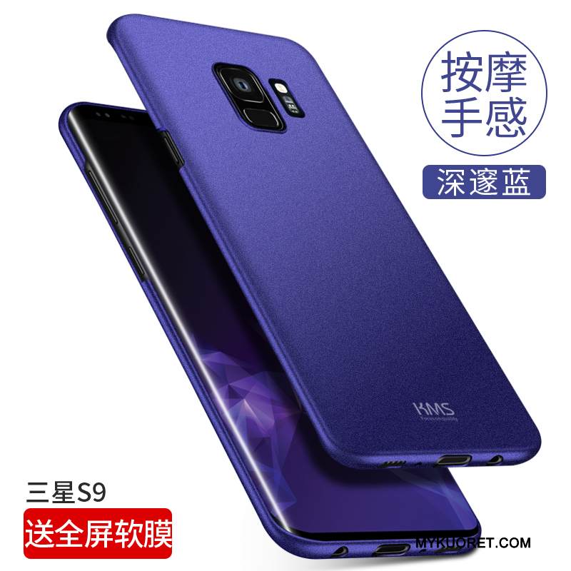Kuori Samsung Galaxy S9 Laukut Pesty Suede Ohut, Kotelo Samsung Galaxy S9 Suojaus Kova Musta