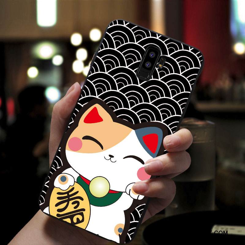 Kuori Samsung Galaxy S9+ Laukut Pesty Suede Puhelimen Kuoret, Kotelo Samsung Galaxy S9+ Silikoni Murtumaton Punainen