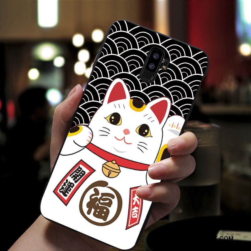 Kuori Samsung Galaxy S9+ Laukut Pesty Suede Puhelimen Kuoret, Kotelo Samsung Galaxy S9+ Silikoni Murtumaton Punainen