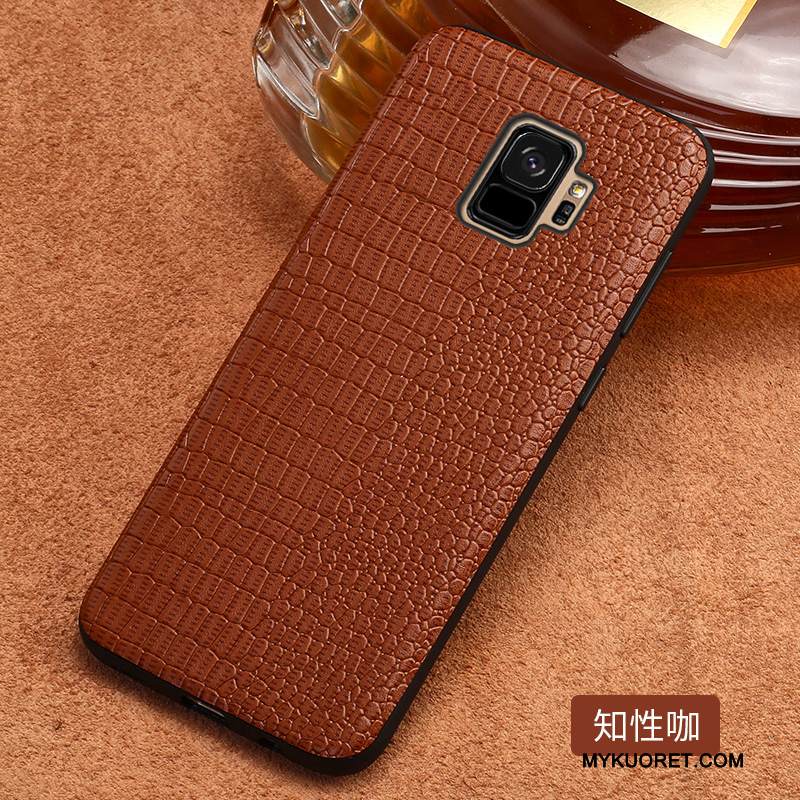 Kuori Samsung Galaxy S9+ Luova Persoonallisuus Tide-brändi, Kotelo Samsung Galaxy S9+ Nahka Puhelimen Kuoret