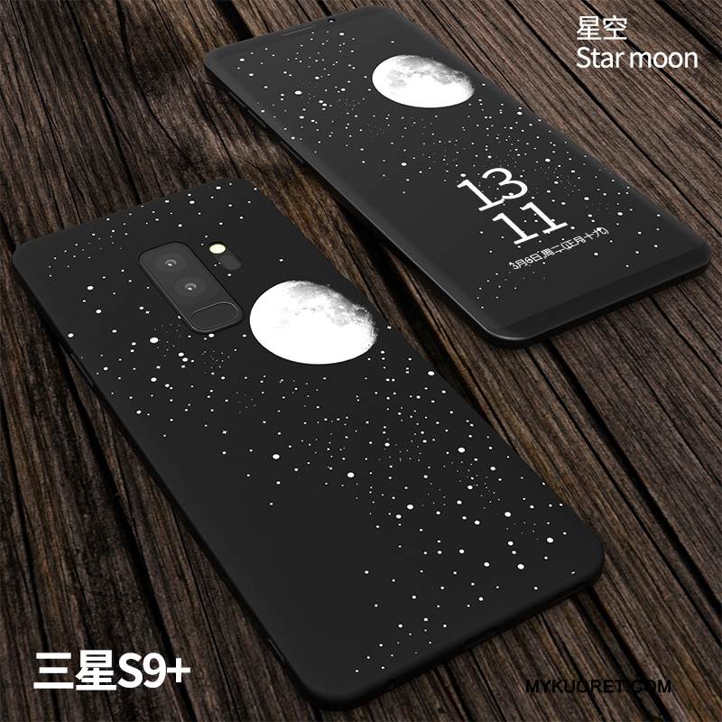 Kuori Samsung Galaxy S9+ Luova Puhelimen Kuoret Murtumaton, Kotelo Samsung Galaxy S9+ Laukut Musta Pesty Suede