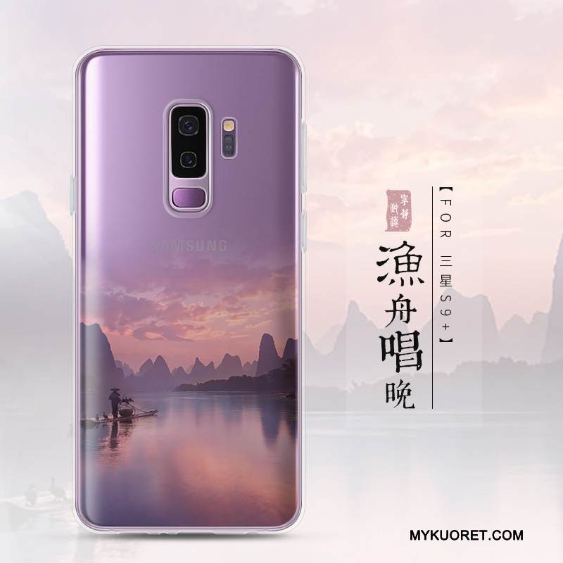 Kuori Samsung Galaxy S9+ Luova Trendi Murtumaton, Kotelo Samsung Galaxy S9+ Pehmeä Neste Läpinäkyvä Puhelimen Kuoret
