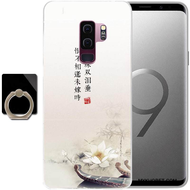 Kuori Samsung Galaxy S9+ Maalaus Vihreä Murtumaton, Kotelo Samsung Galaxy S9+ Suojaus Puhelimen Kuoret