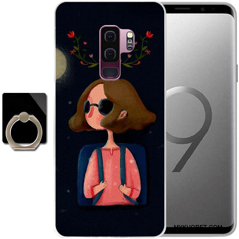 Kuori Samsung Galaxy S9+ Maalaus Vihreä Murtumaton, Kotelo Samsung Galaxy S9+ Suojaus Puhelimen Kuoret