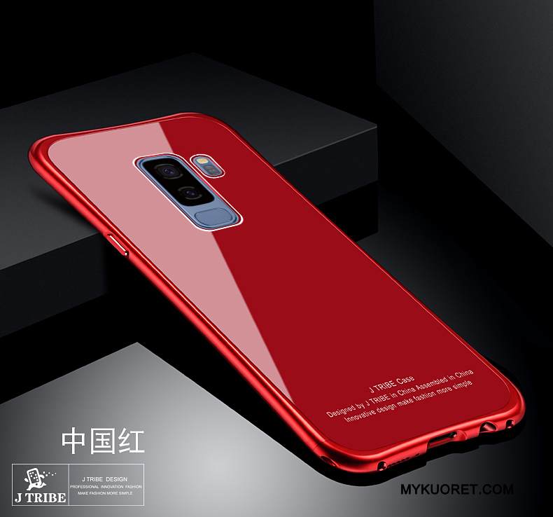 Kuori Samsung Galaxy S9+ Metalli Takakansi Puhelimen Kuoret, Kotelo Samsung Galaxy S9+ Laukut Kulta Lasi