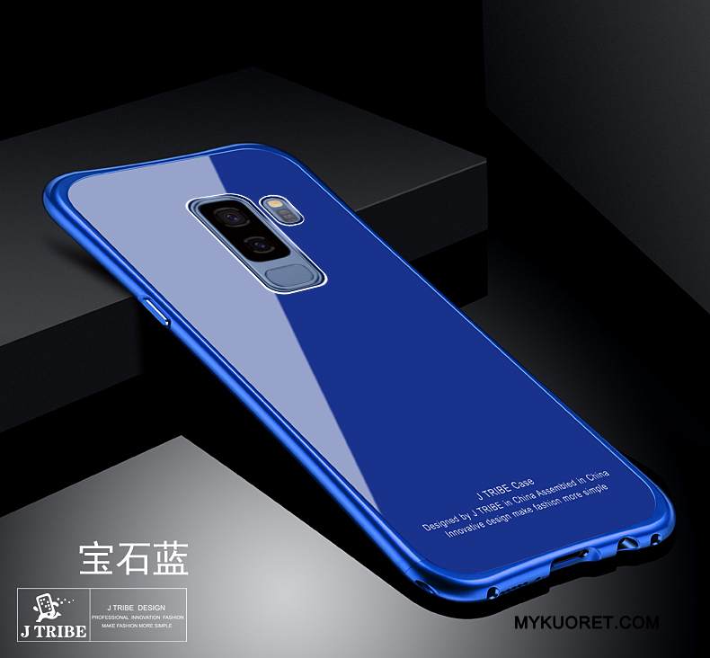 Kuori Samsung Galaxy S9+ Metalli Takakansi Puhelimen Kuoret, Kotelo Samsung Galaxy S9+ Laukut Kulta Lasi