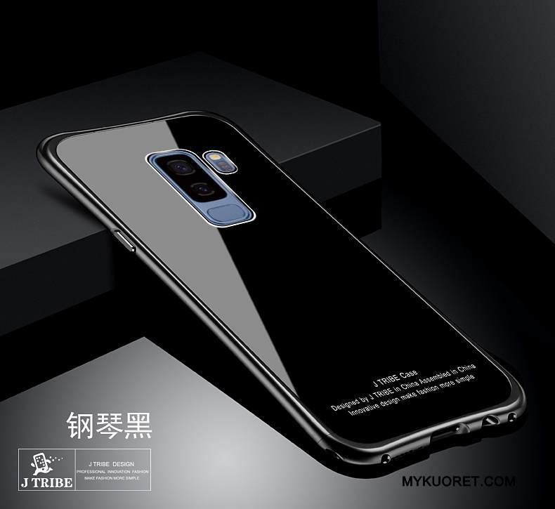 Kuori Samsung Galaxy S9+ Metalli Takakansi Puhelimen Kuoret, Kotelo Samsung Galaxy S9+ Laukut Kulta Lasi