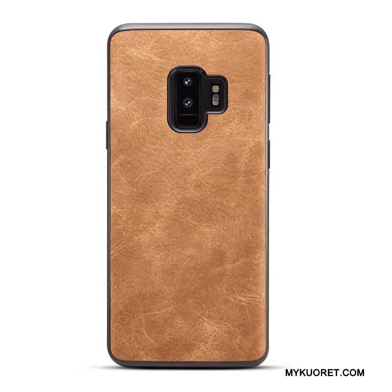 Kuori Samsung Galaxy S9 Nahka Kova Vaalean, Kotelo Samsung Galaxy S9 Suojaus Puhelimen Kuoret Kukkakuvio