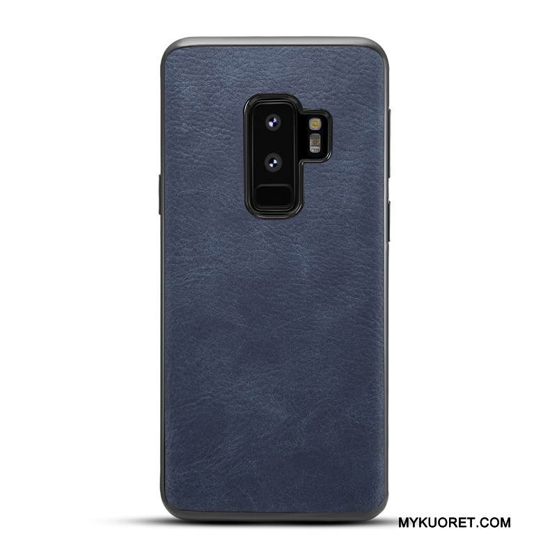 Kuori Samsung Galaxy S9+ Nahka Murtumaton Vaalean, Kotelo Samsung Galaxy S9+ Suojaus Puhelimen Kuoret Kukkakuvio