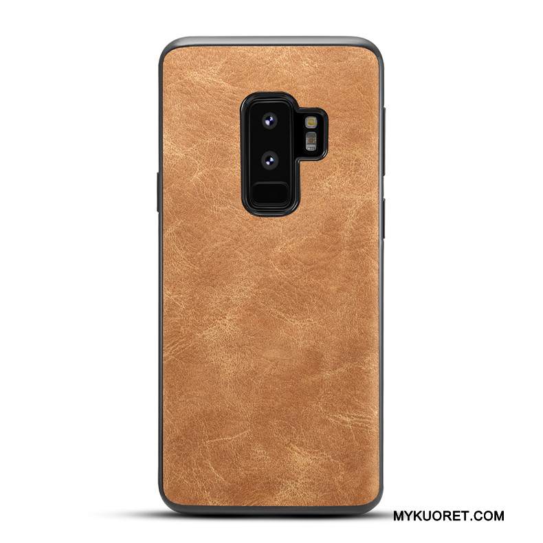 Kuori Samsung Galaxy S9+ Nahka Murtumaton Vaalean, Kotelo Samsung Galaxy S9+ Suojaus Puhelimen Kuoret Kukkakuvio