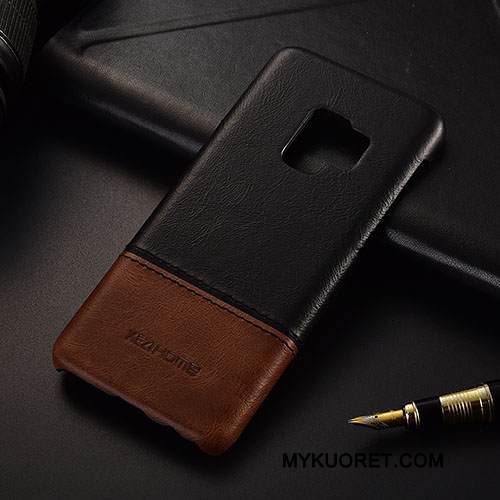 Kuori Samsung Galaxy S9 Nahka Viini Punainen Trendi, Kotelo Samsung Galaxy S9 Suojaus Ultra Liiketoiminta