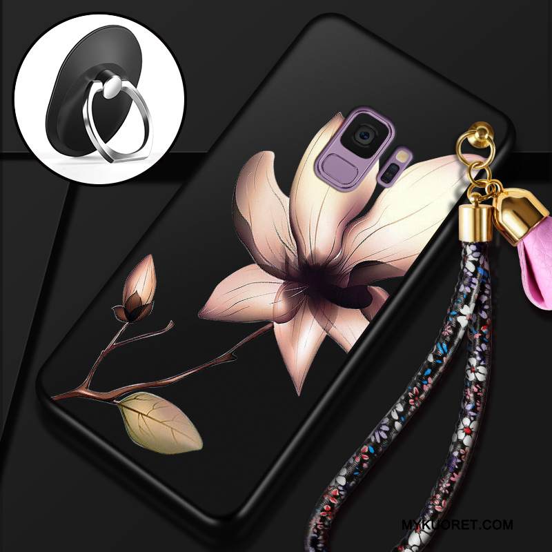 Kuori Samsung Galaxy S9 Pehmeä Neste Punainen Trendi, Kotelo Samsung Galaxy S9 Laukut Pesty Suede Murtumaton