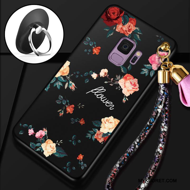 Kuori Samsung Galaxy S9 Pehmeä Neste Punainen Trendi, Kotelo Samsung Galaxy S9 Laukut Pesty Suede Murtumaton