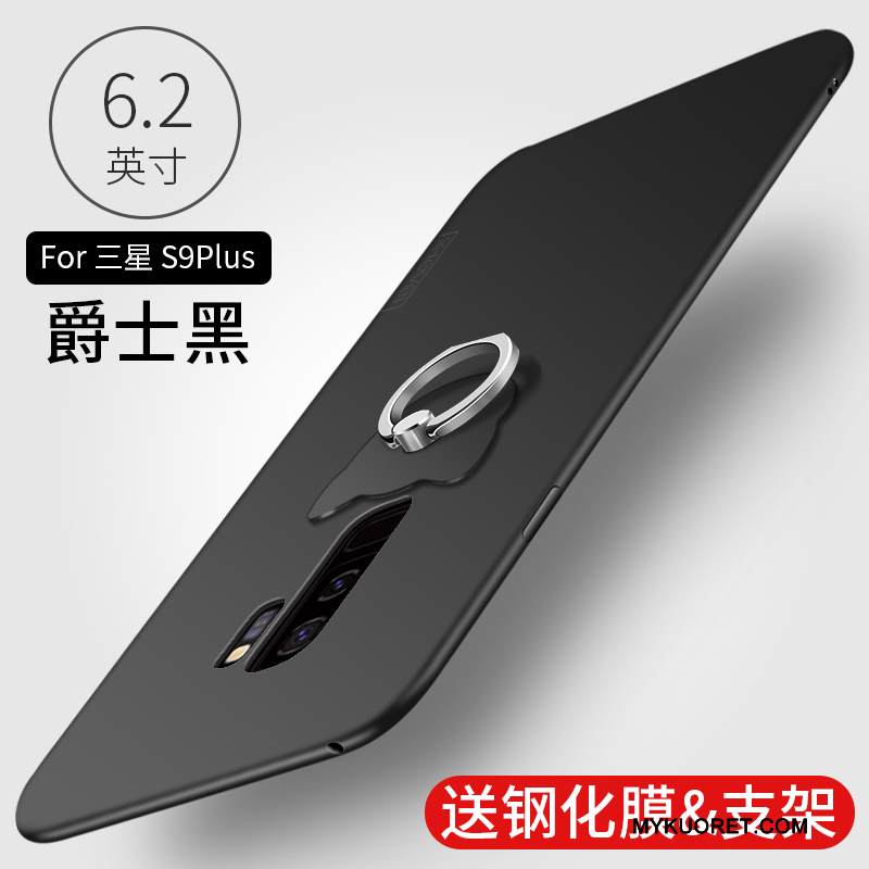 Kuori Samsung Galaxy S9+ Pehmeä Neste Ultra Ohut, Kotelo Samsung Galaxy S9+ Laukut Pesty Suede Musta