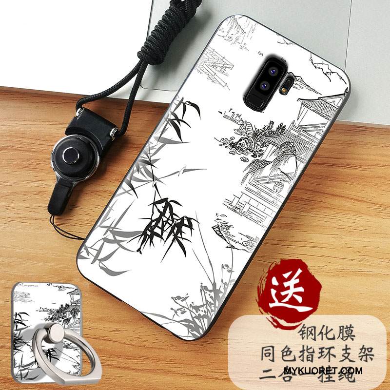 Kuori Samsung Galaxy S9+ Pehmeä Neste Valkoinen Murtumaton, Kotelo Samsung Galaxy S9+ Silikoni Puhelimen Kuoret Pesty Suede