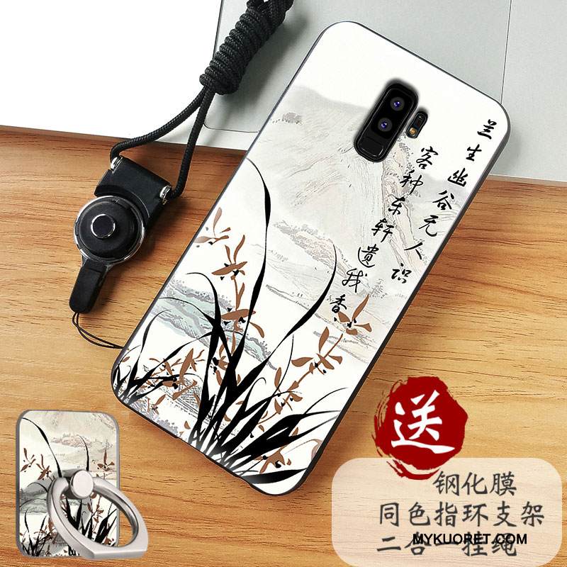 Kuori Samsung Galaxy S9+ Pehmeä Neste Valkoinen Murtumaton, Kotelo Samsung Galaxy S9+ Silikoni Puhelimen Kuoret Pesty Suede