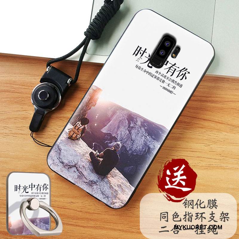 Kuori Samsung Galaxy S9+ Pehmeä Neste Valkoinen Murtumaton, Kotelo Samsung Galaxy S9+ Silikoni Puhelimen Kuoret Pesty Suede