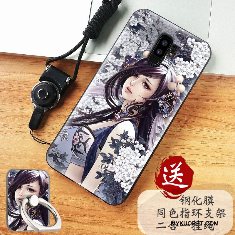 Kuori Samsung Galaxy S9+ Pehmeä Neste Valkoinen Murtumaton, Kotelo Samsung Galaxy S9+ Silikoni Puhelimen Kuoret Pesty Suede