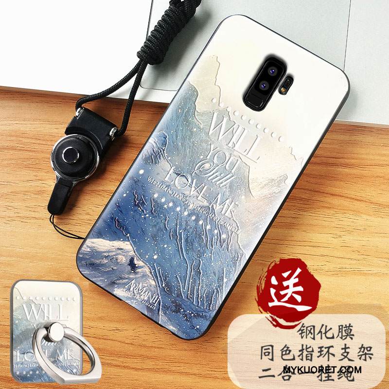 Kuori Samsung Galaxy S9+ Pehmeä Neste Valkoinen Murtumaton, Kotelo Samsung Galaxy S9+ Silikoni Puhelimen Kuoret Pesty Suede