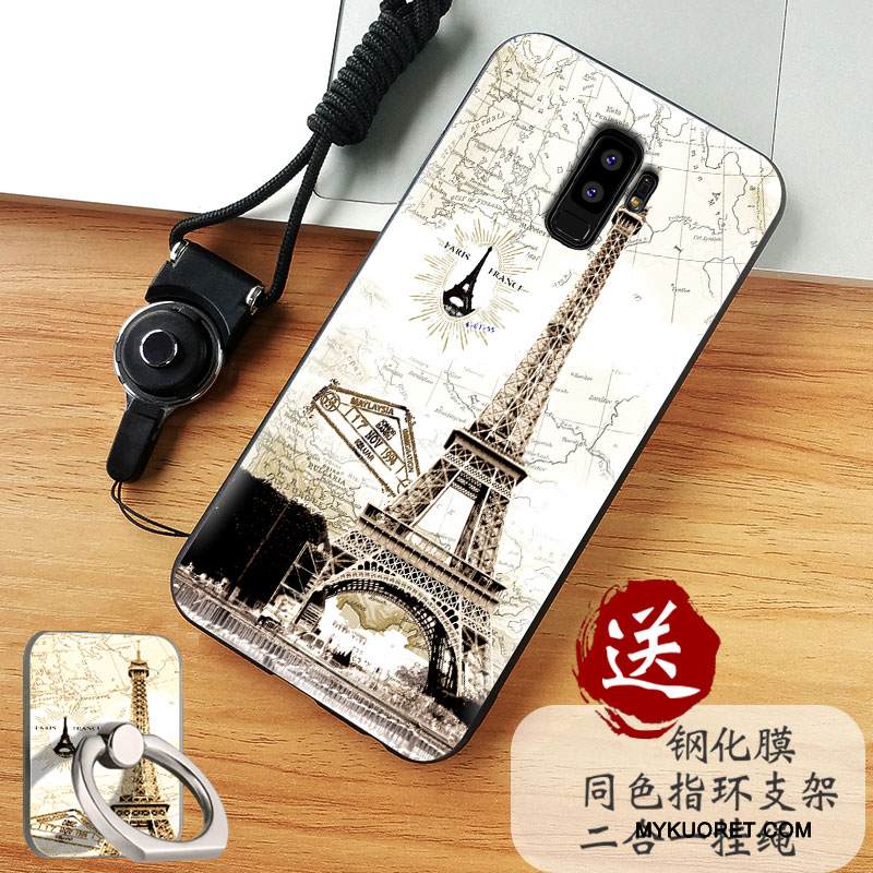 Kuori Samsung Galaxy S9+ Pehmeä Neste Valkoinen Murtumaton, Kotelo Samsung Galaxy S9+ Silikoni Puhelimen Kuoret Pesty Suede