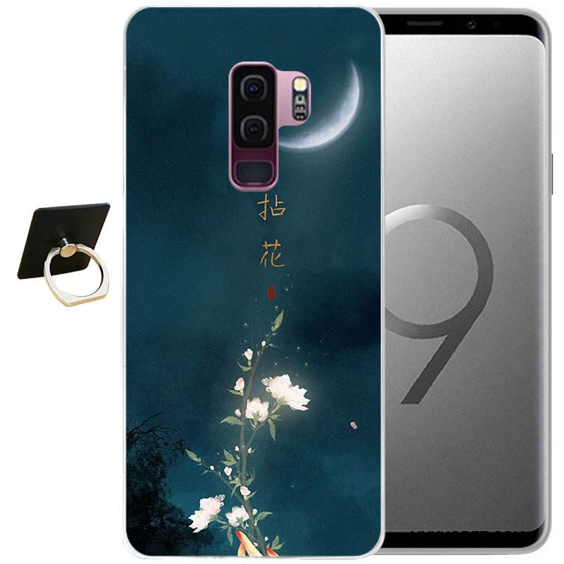 Kuori Samsung Galaxy S9+ Sarjakuva Tuuli Puhelimen Kuoret, Kotelo Samsung Galaxy S9+ Kohokuviointi Harmaa
