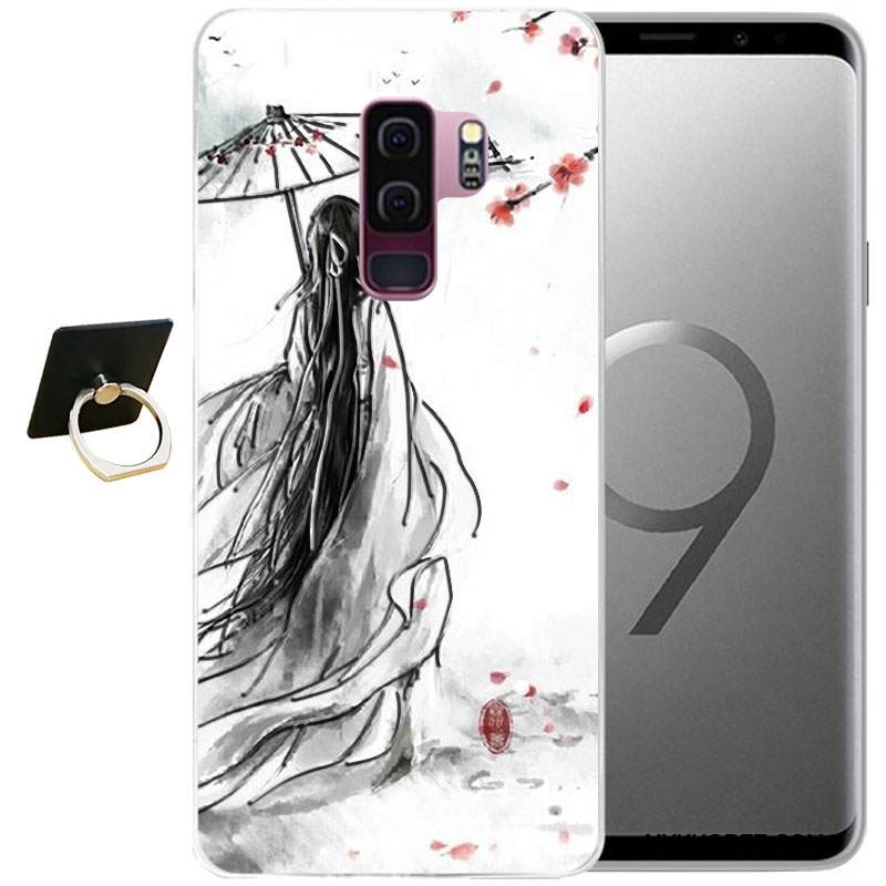 Kuori Samsung Galaxy S9+ Sarjakuva Tuuli Puhelimen Kuoret, Kotelo Samsung Galaxy S9+ Kohokuviointi Harmaa