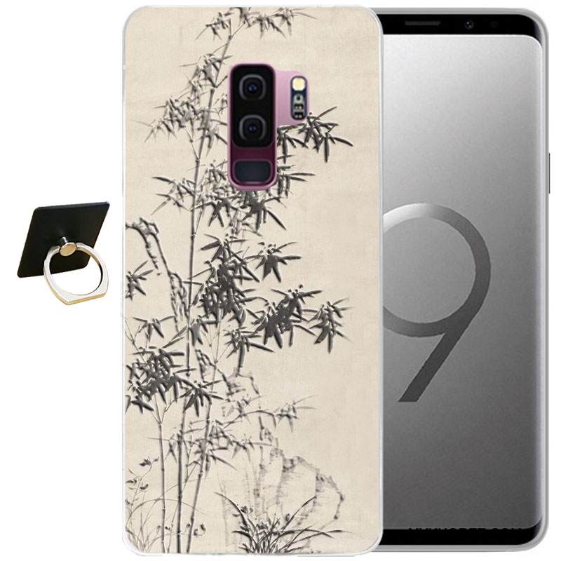 Kuori Samsung Galaxy S9 Sarjakuva Tuuli Puhelimen Kuoret, Kotelo Samsung Galaxy S9 Pehmeä Neste Harmaa