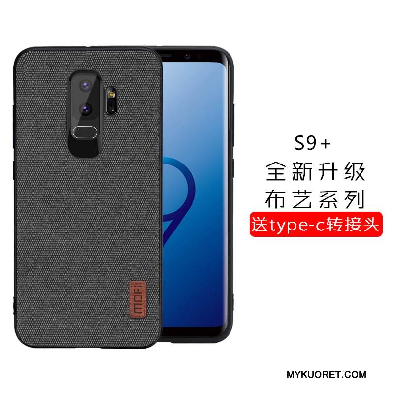 Kuori Samsung Galaxy S9+ Silikoni Harmaa Puhelimen Kuoret, Kotelo Samsung Galaxy S9+ Laukut Kova Syvä Väri
