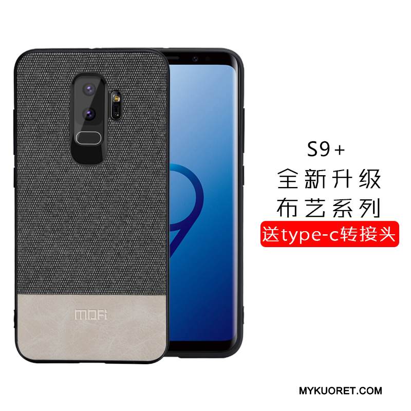 Kuori Samsung Galaxy S9+ Silikoni Harmaa Puhelimen Kuoret, Kotelo Samsung Galaxy S9+ Laukut Kova Syvä Väri