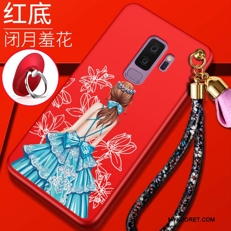Kuori Samsung Galaxy S9+ Silikoni Murtumaton Punainen, Kotelo Samsung Galaxy S9+ Pehmeä Neste Trendi Puhelimen Kuoret
