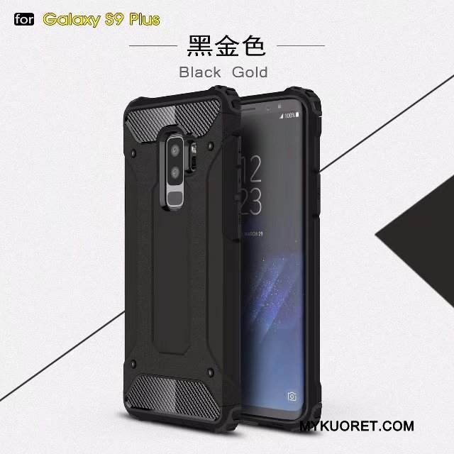 Kuori Samsung Galaxy S9+ Silikoni Puhelimen Kuoret Murtumaton, Kotelo Samsung Galaxy S9+ Luova Kolme Puolustusta Jauhe
