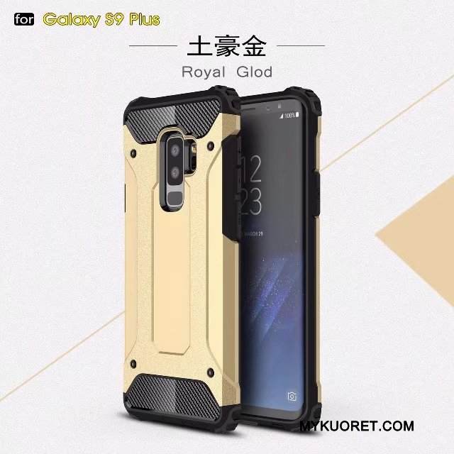 Kuori Samsung Galaxy S9+ Silikoni Puhelimen Kuoret Murtumaton, Kotelo Samsung Galaxy S9+ Luova Kolme Puolustusta Jauhe