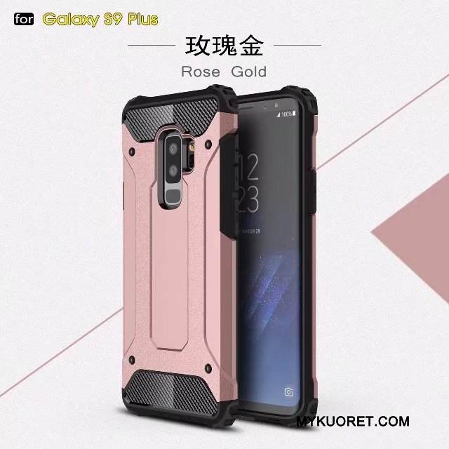 Kuori Samsung Galaxy S9+ Silikoni Puhelimen Kuoret Murtumaton, Kotelo Samsung Galaxy S9+ Luova Kolme Puolustusta Jauhe