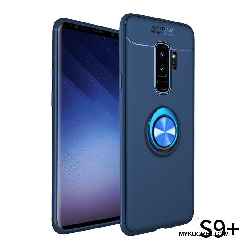 Kuori Samsung Galaxy S9+ Silikoni Puhelimen Kuoret Tide-brändi, Kotelo Samsung Galaxy S9+ Pehmeä Neste Musta Murtumaton