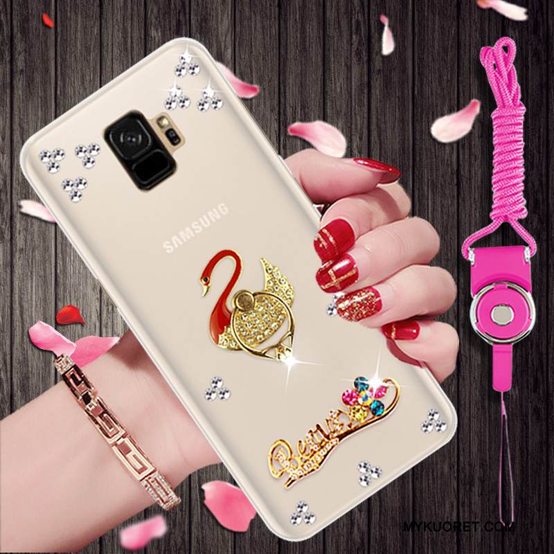 Kuori Samsung Galaxy S9 Strassi Persoonallisuus Puhelimen Kuoret, Kotelo Samsung Galaxy S9 Silikoni Trendi Kulta