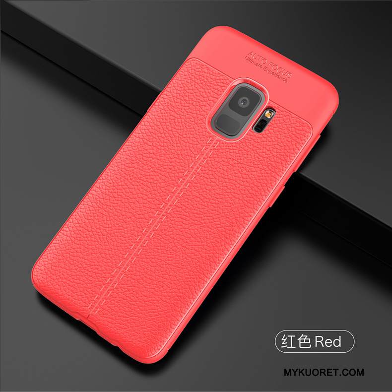 Kuori Samsung Galaxy S9+ Suojaus Liiketoiminta Kukkakuvio, Kotelo Samsung Galaxy S9+ Silikoni Punainen 说