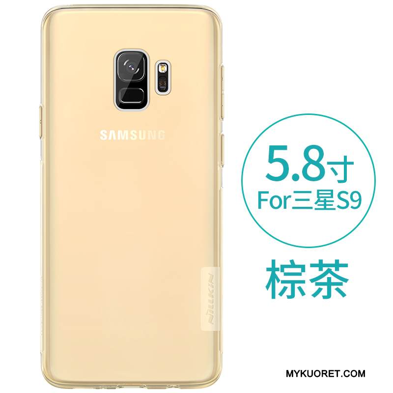 Kuori Samsung Galaxy S9 Suojaus Läpinäkyvä Harmaa, Kotelo Samsung Galaxy S9 Pehmeä Neste Puhelimen Kuoret Murtumaton